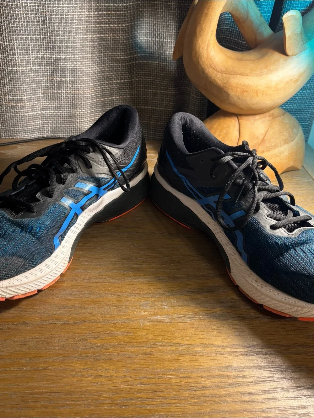 ASICS GEL-Cumulus Men’s Blue/Black/Orange Low Top Lace-Up Running Shoes Size 12